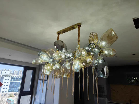 Modern Wine Glass Shape Chandelier Italian Light Luxury Light Fixture for Dining Room/Living Room