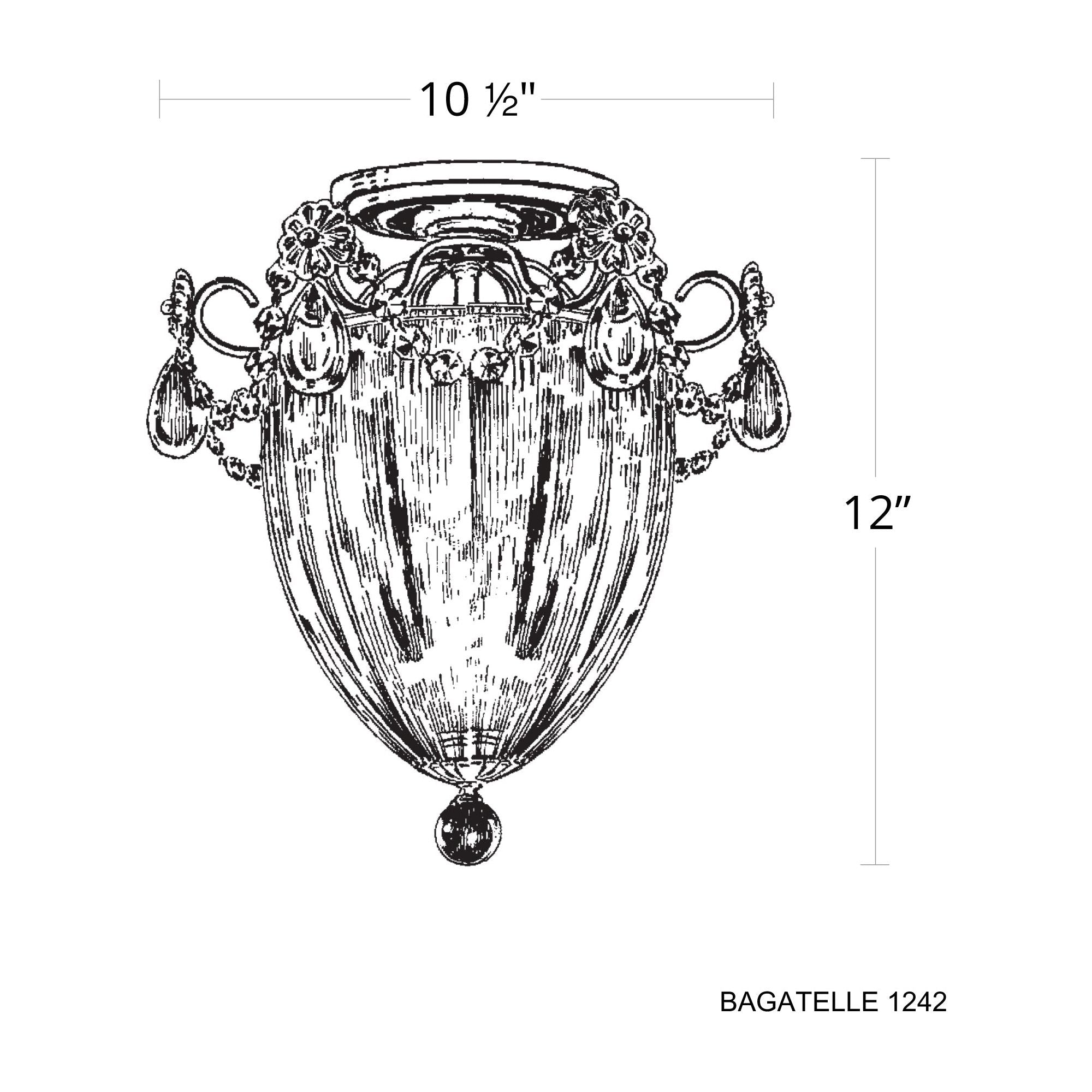 Bagate 3-Light Close-to-Ceiling