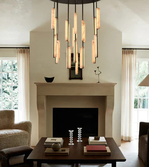 Auduban Alabaster Round Chandelier