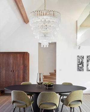 9 Light 20" Wide LED Lorelei Round Tiered Chandelier in Black Chain use for dining room American chandelier