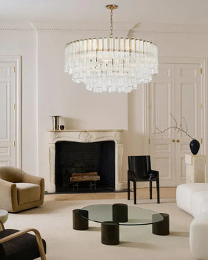 9 Light 20" Wide LED Lorelei Round Tiered Chandelier in Black Chain use for dining room American chandelier