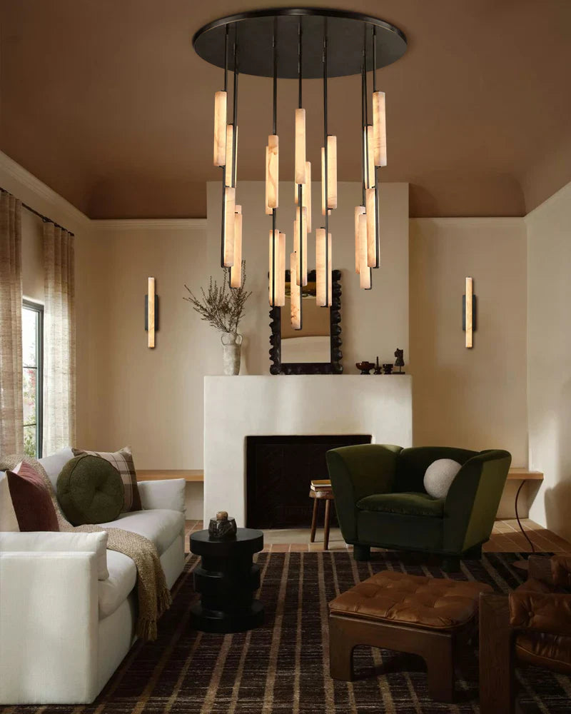 Auduban Alabaster Round Chandelier
