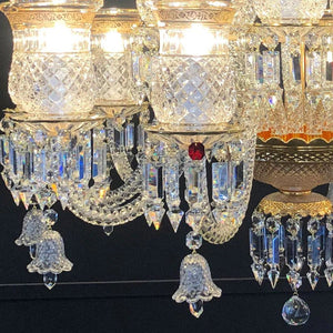 15 Lights Crystal Chandelier Gold & Clear Crystal Lighting - Arialamps