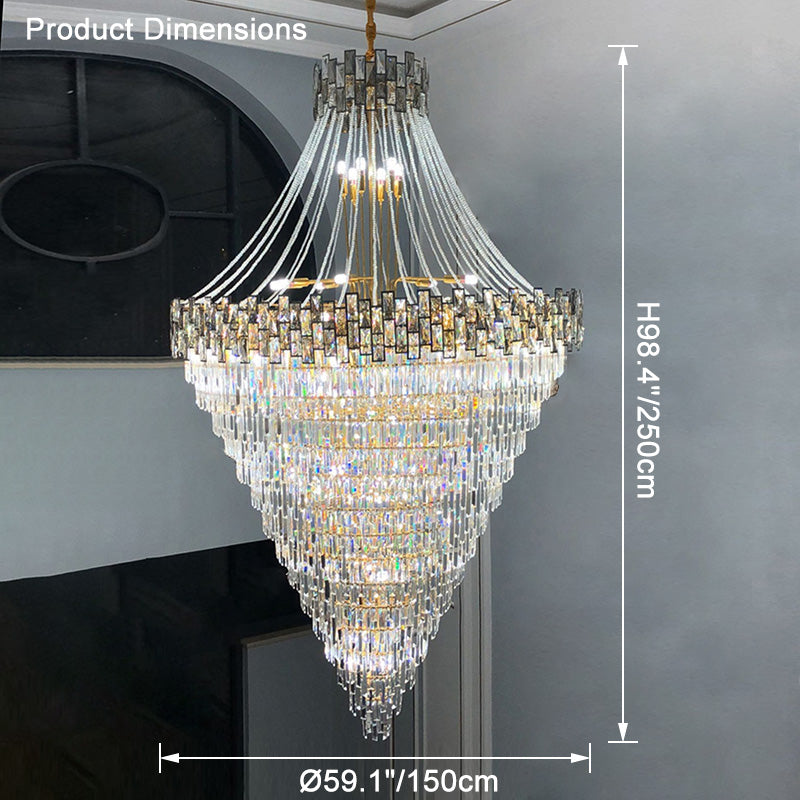 Aria Massive Tiered Crystal Chandelier