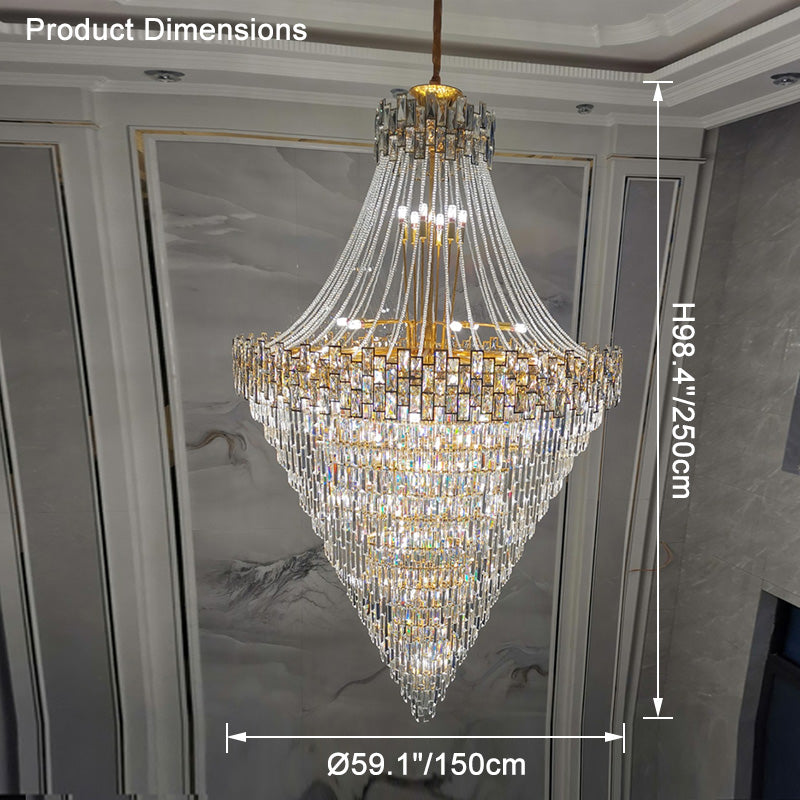 Aria Massive Tiered Crystal Chandelier