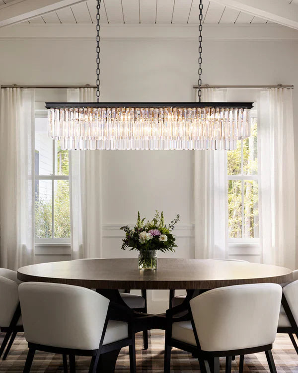 1920s Odaon Art Deco Rectangular Chandelier 40"