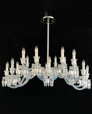 16 Lights Ellipse Crystal Lighting Dining Room Chandelier - Arialamps