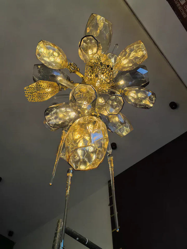 Modern Wine Glass Shape Chandelier Italian Light Luxury Light Fixture for Dining Room/Living Room