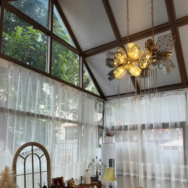 Modern Wine Glass Shape Chandelier Italian Light Luxury Light Fixture for Dining Room/Living Room