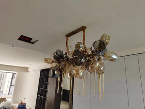 Modern Wine Glass Shape Chandelier Italian Light Luxury Light Fixture for Dining Room/Living Room