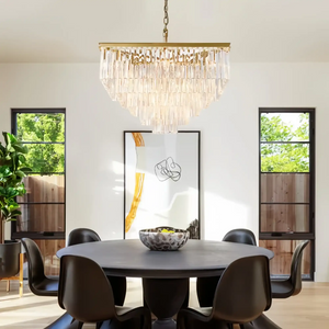 1920s Odaon Crystal Square Chandelier 22" 34" 47"-Arialamps