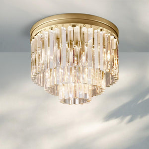 1920s Odaon Flushmount 20‘’-Flushmount 20''-Lacquered Burnished Brass-