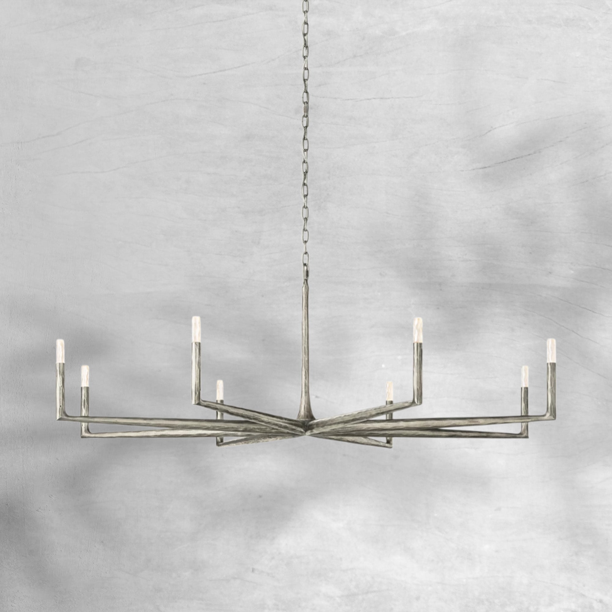 Thaddeas Forged Round Chandelier 36" 48” 60” 72”