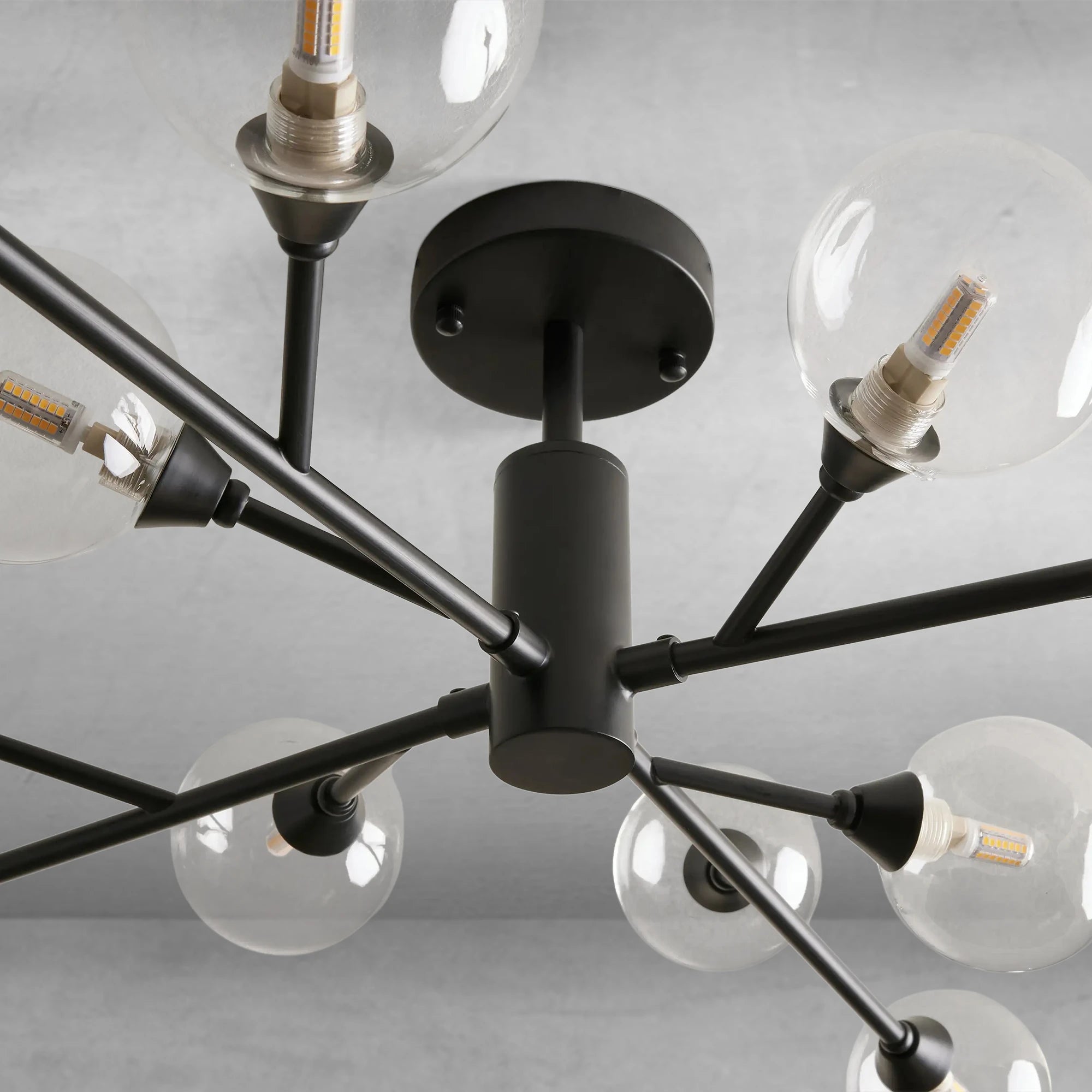 Apollo Moder Glass Ball Flushmount 20''36''47''