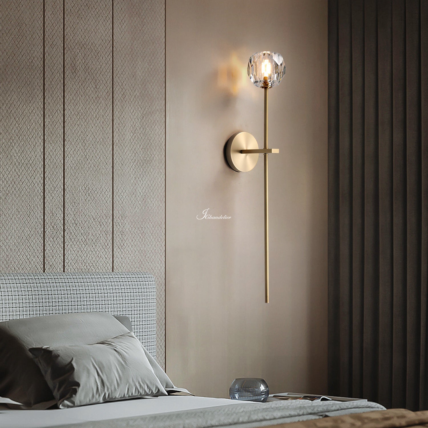 Bille De Crystal Glass Grand Wall Sconce