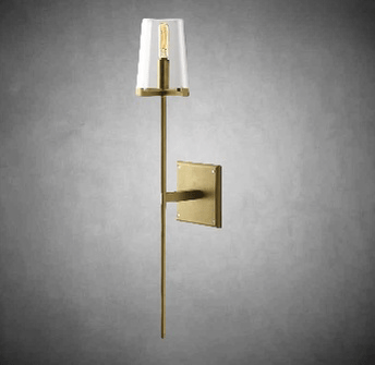 Paricia Clear Glass Linear Wall Sconce - Arialamps