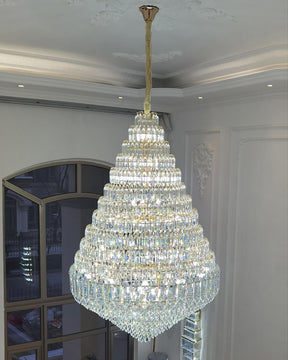 Aria Tiered taper Crystal Foyer Chandelier