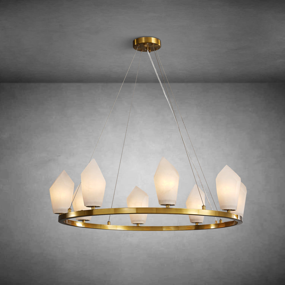 Diamond Alabaster Chandelier D31.5"