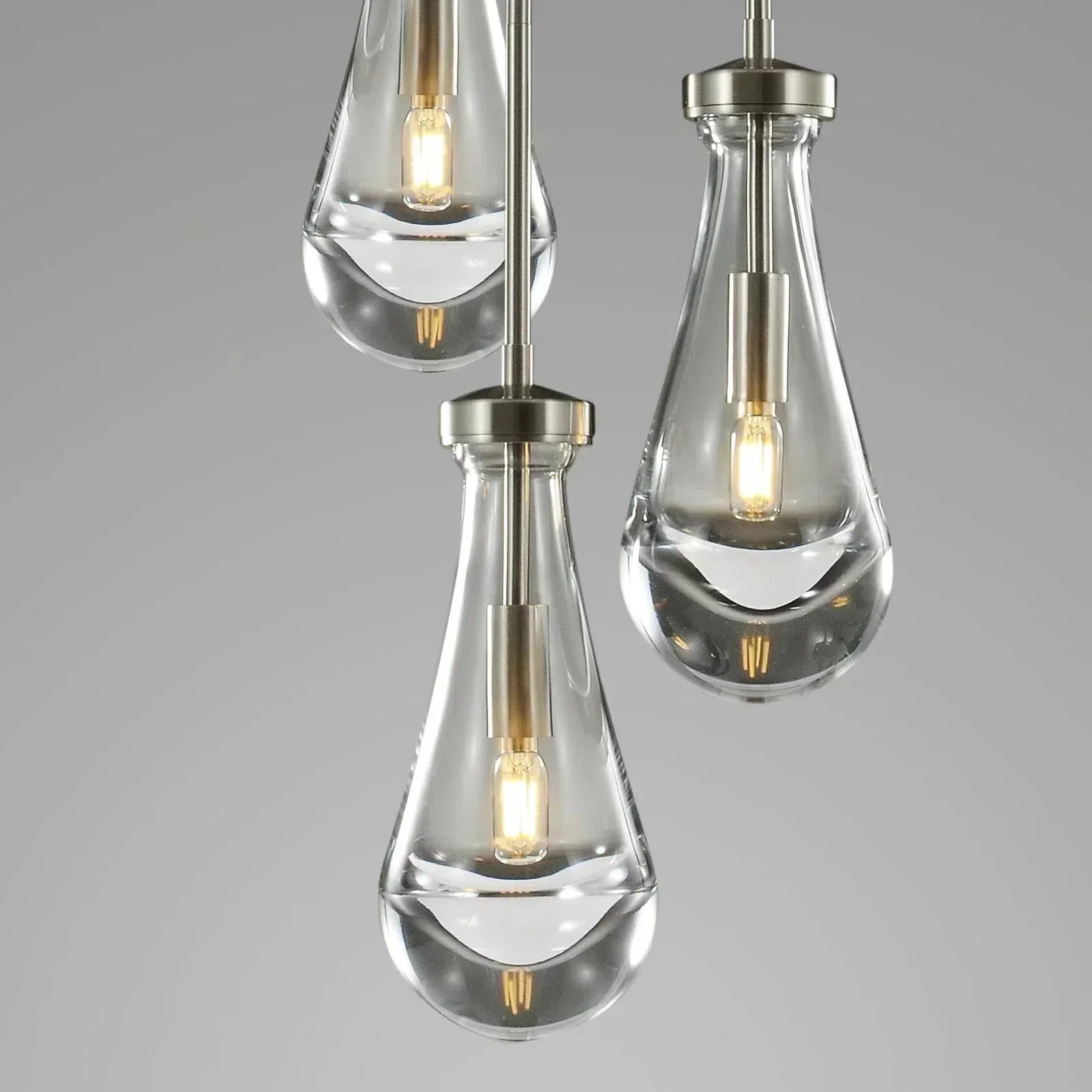 Raindrop Round Chandelier 5 Lights 14"D