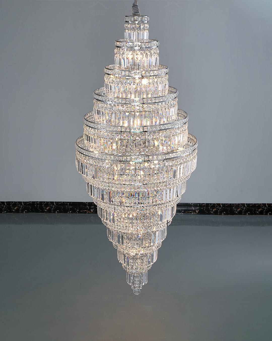 Aria Large Tiered Crystal Chandelier