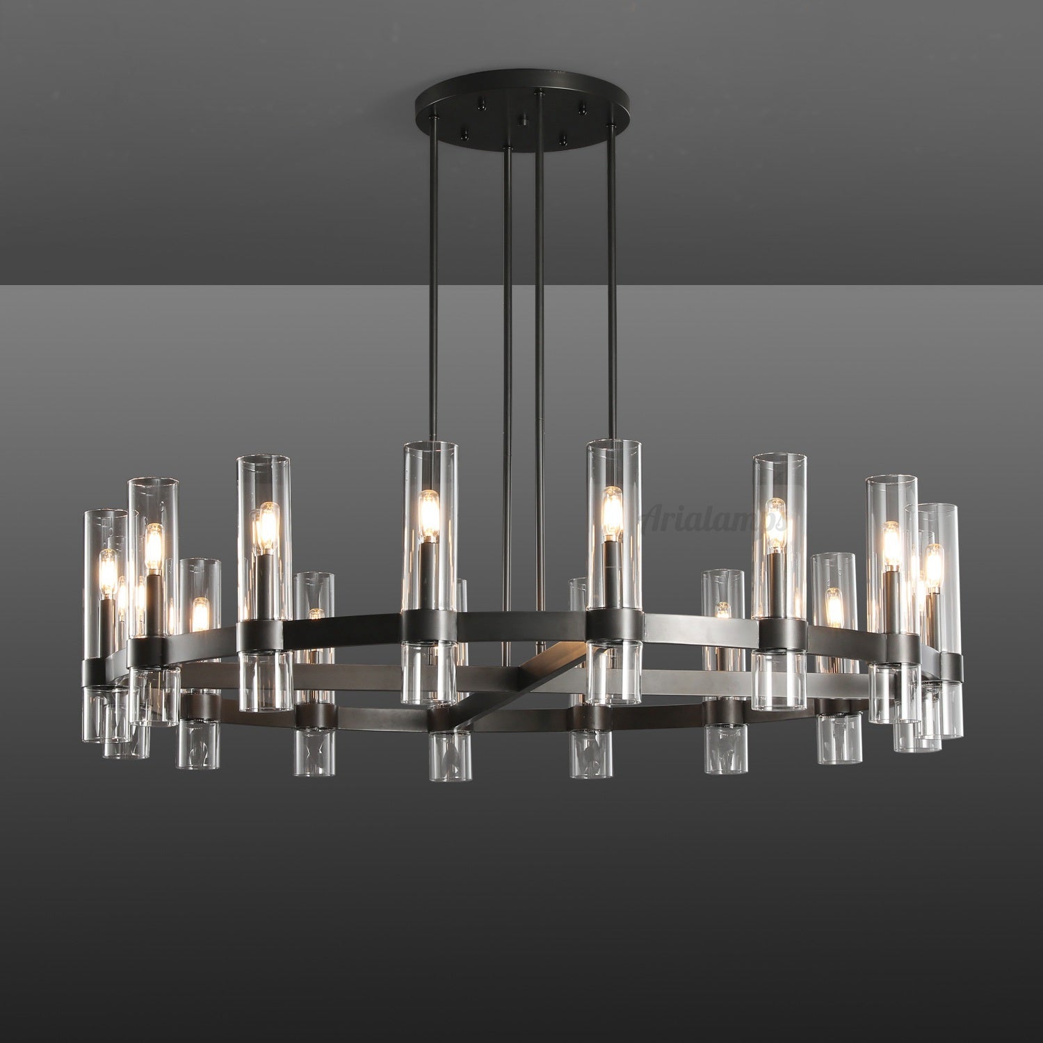 Aria Rachel Round Glass Chandelier