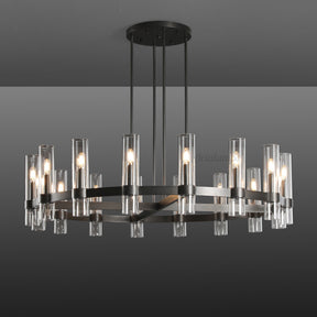 Aria Rachel Round Glass Chandelier