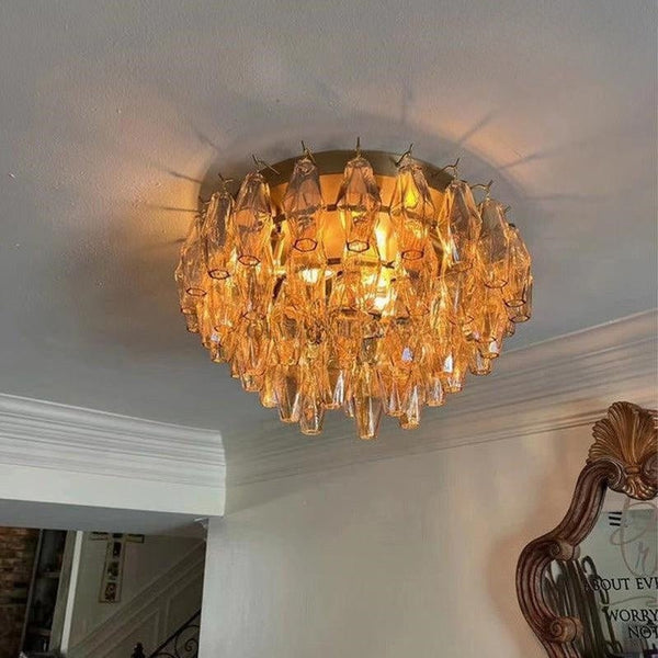 Chiaravalle Glass Flushmount 17"24" - Arialamps