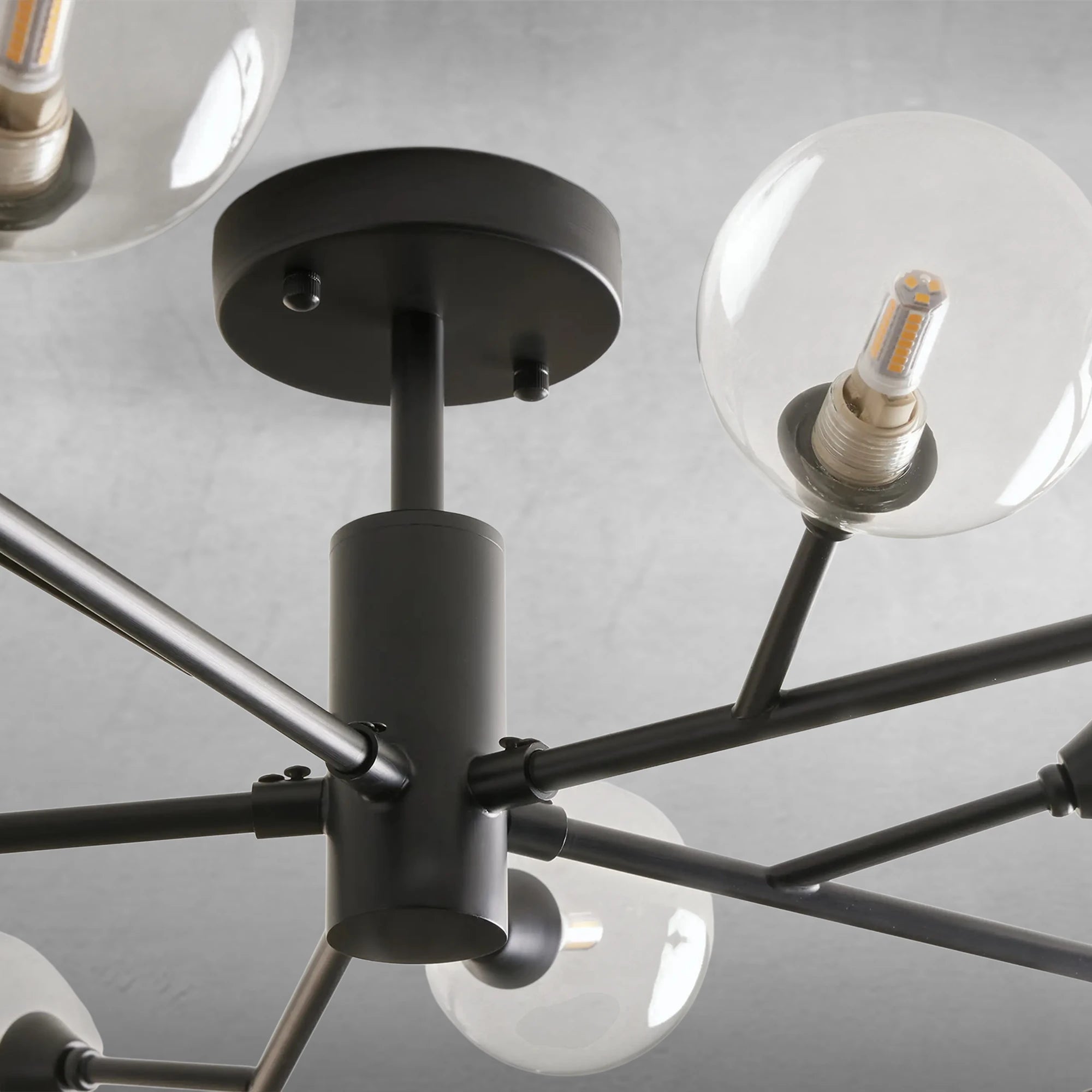 Apollo Moder Glass Ball Flushmount 20''36''47''