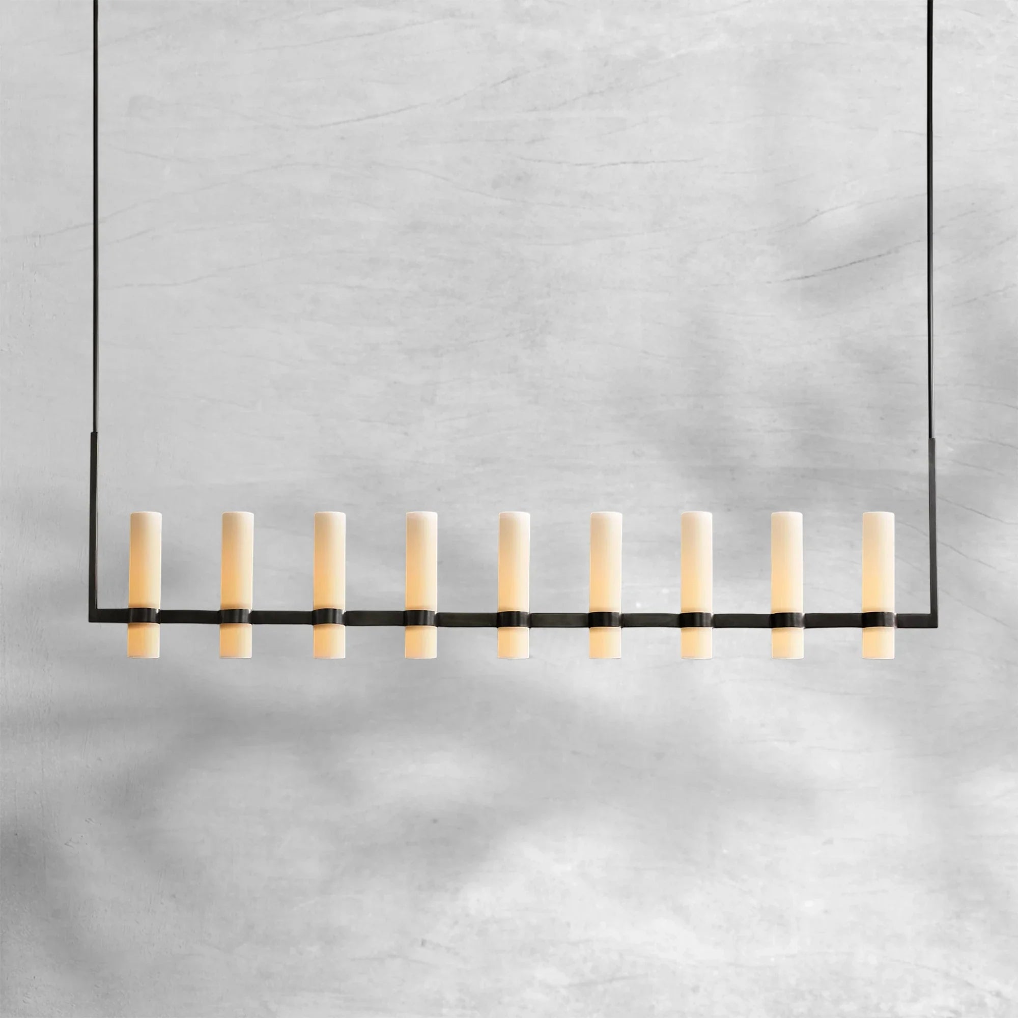 Lavelle Linear Milk Glass Chandelier