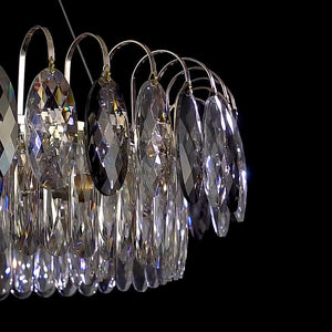 Luxurious K9 Crystal Chandelier Modern Ceiling Light Fixtures Set for Living Room/Dining Room