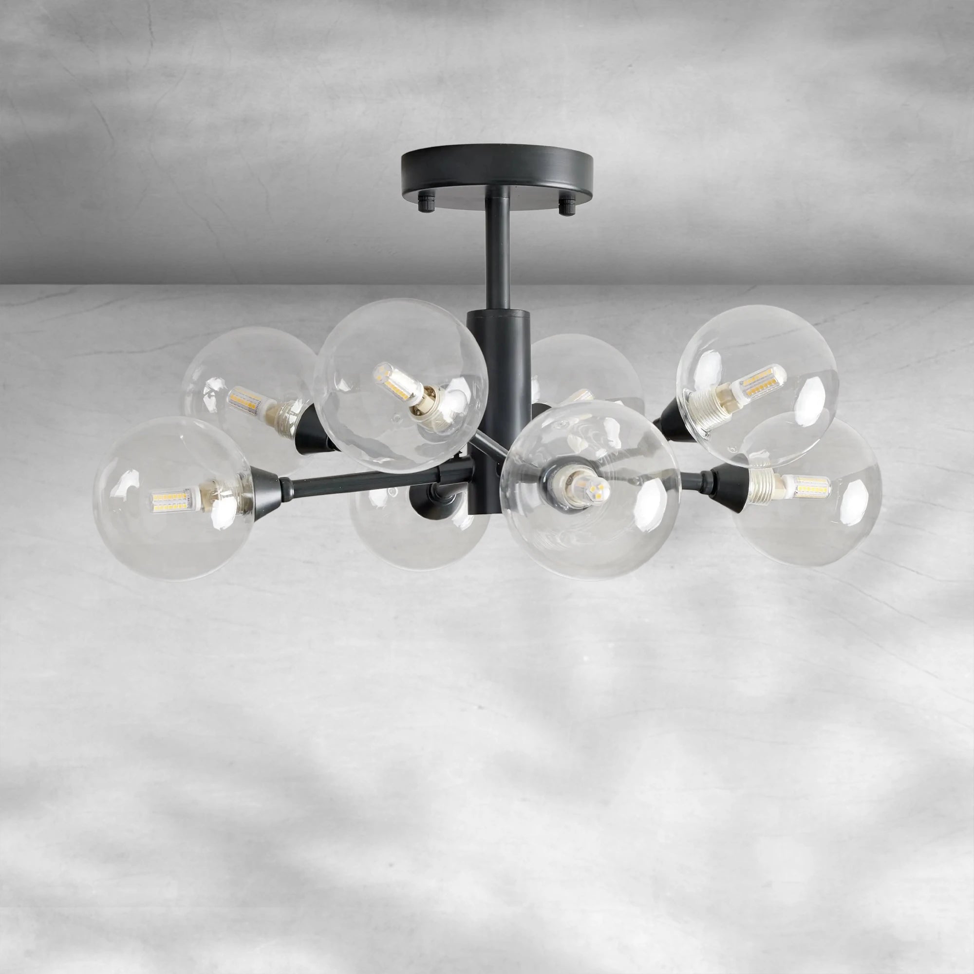 Apollo Moder Glass Ball Flushmount 20''36''47''