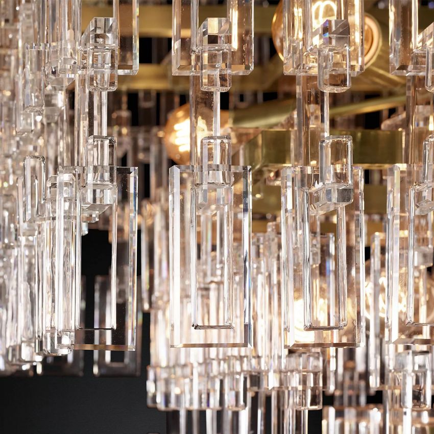 Melody K9 Crystal Rectangular Chandelier 60"