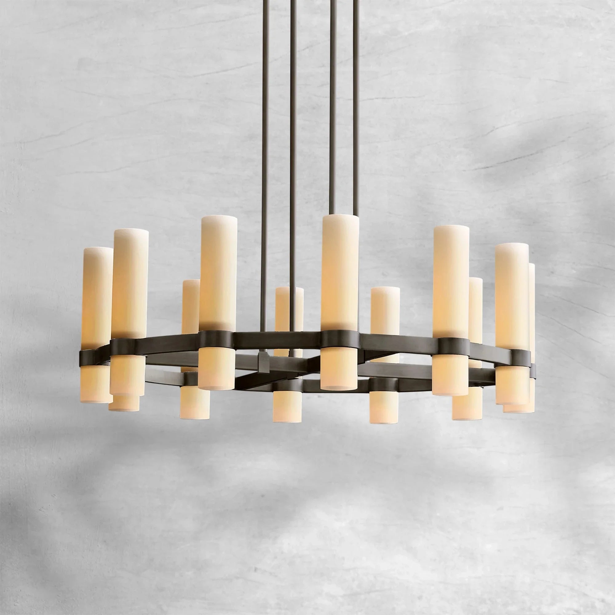 Lavelle Round Milk Glass Chandelier