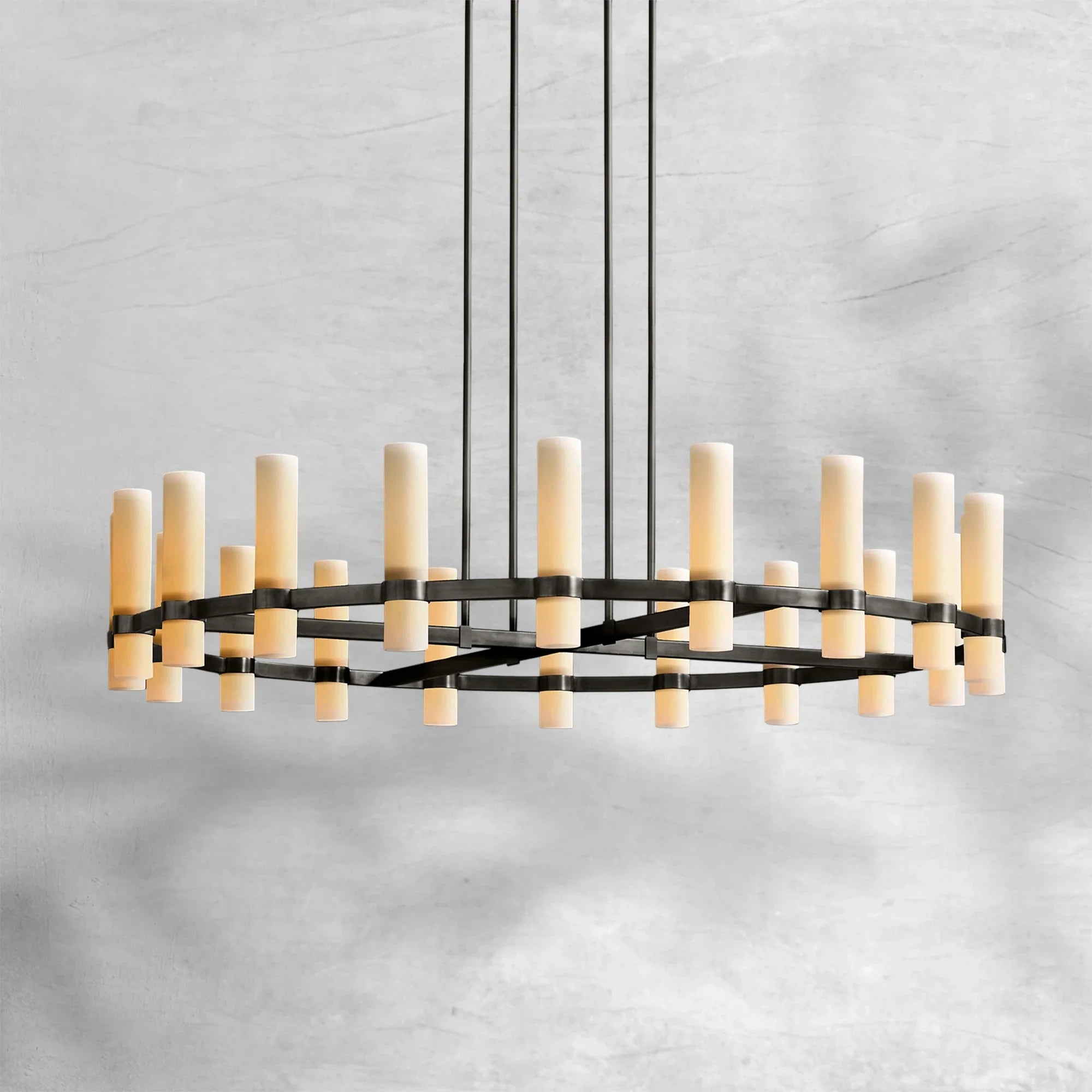 Lavelle Round Milk Glass Chandelier