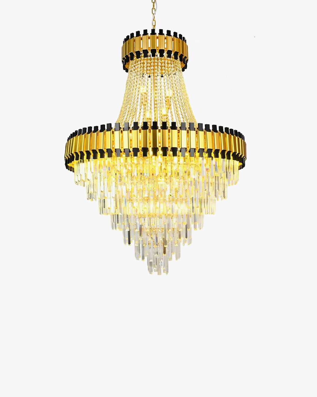 Aria Tiered Gold Crystal Chandelier