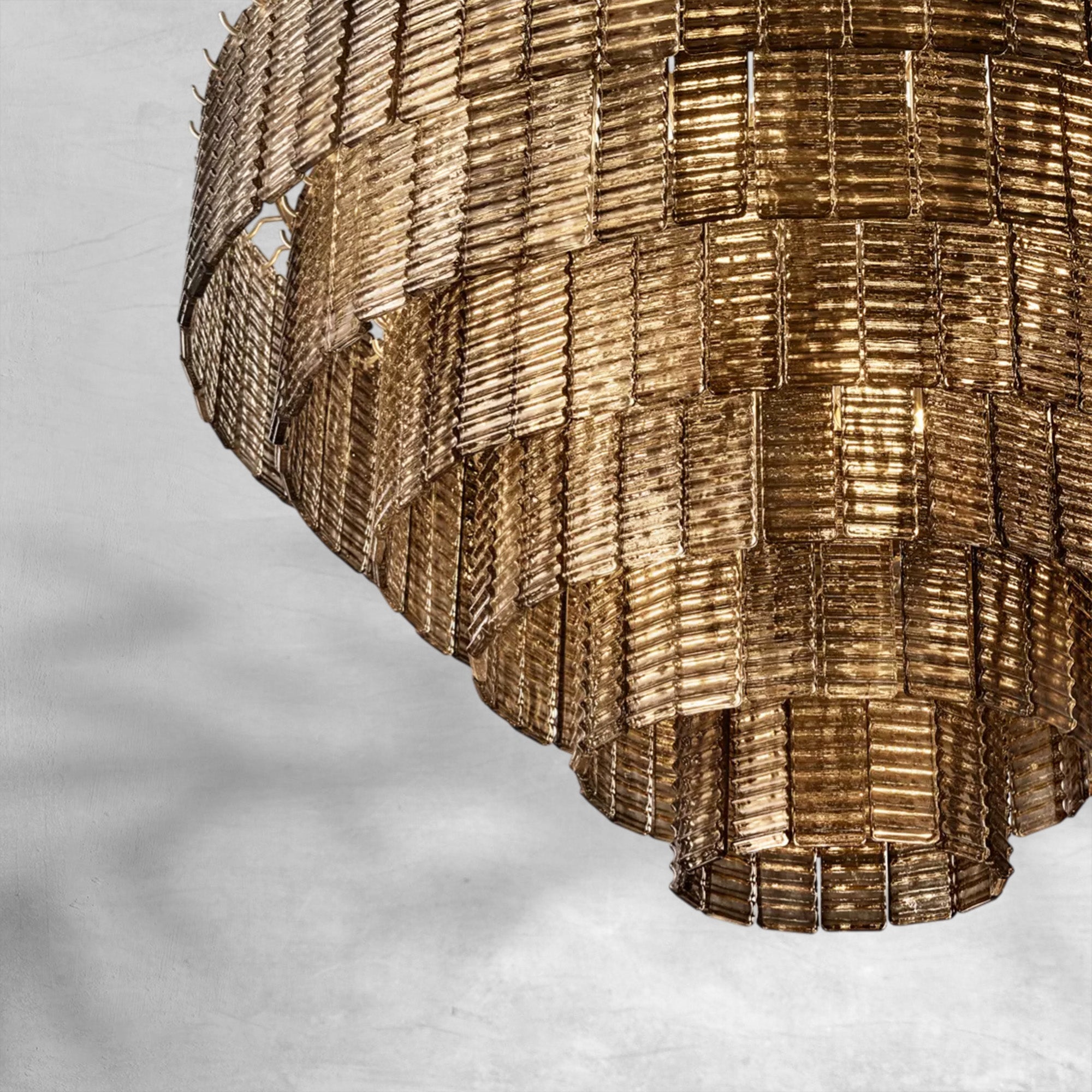 Sirena Smoke Glass Round Chandelier 41"
