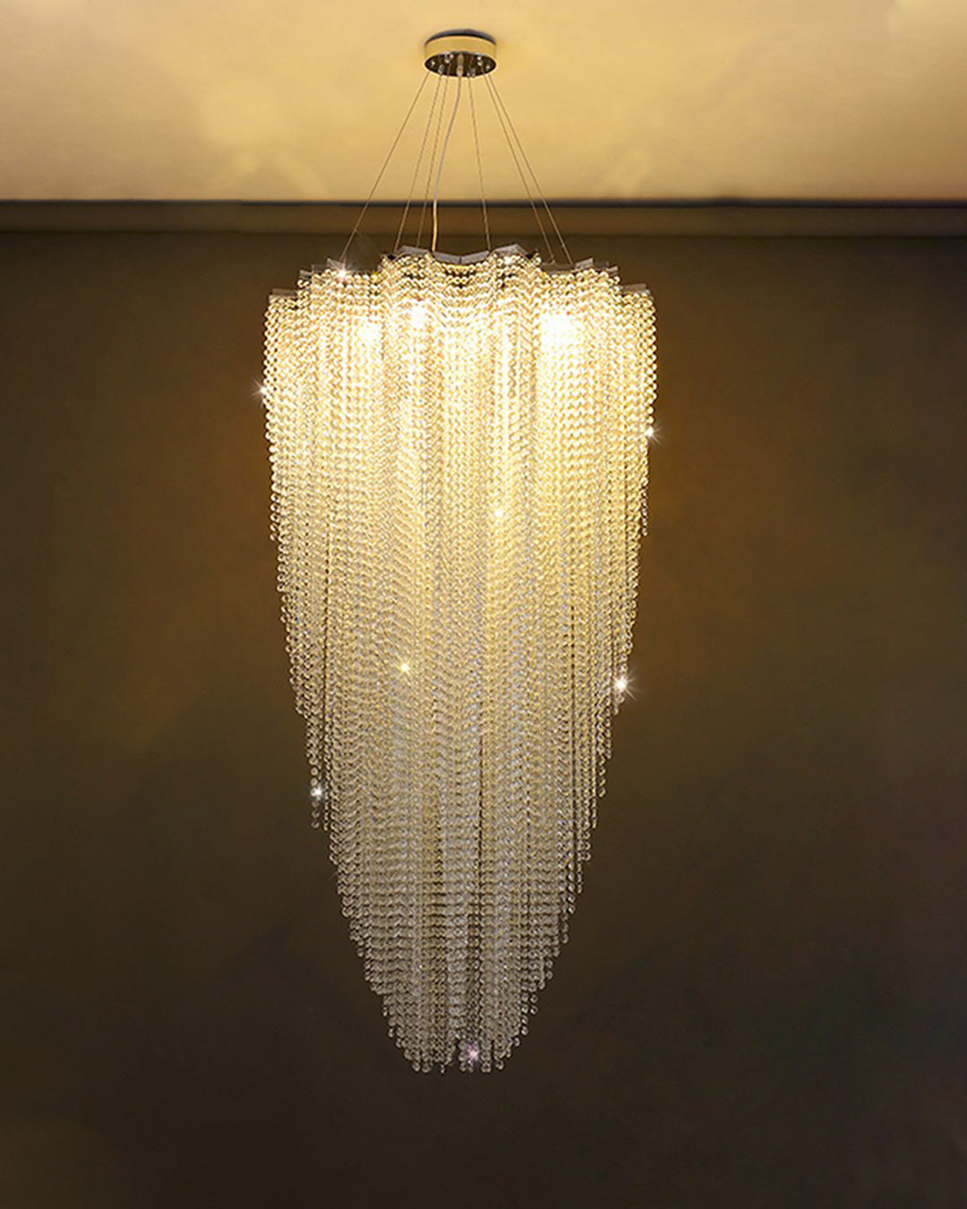 Aria Cascading Crystal Foyer Chandelier