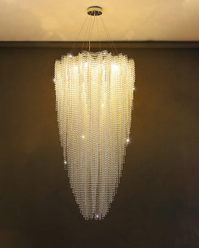 Aria Cascading Crystal Foyer Chandelier