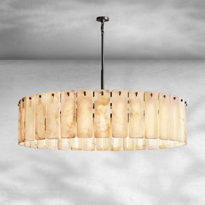 Calame Alabaster Round Chandelier 60" - Arialamps
