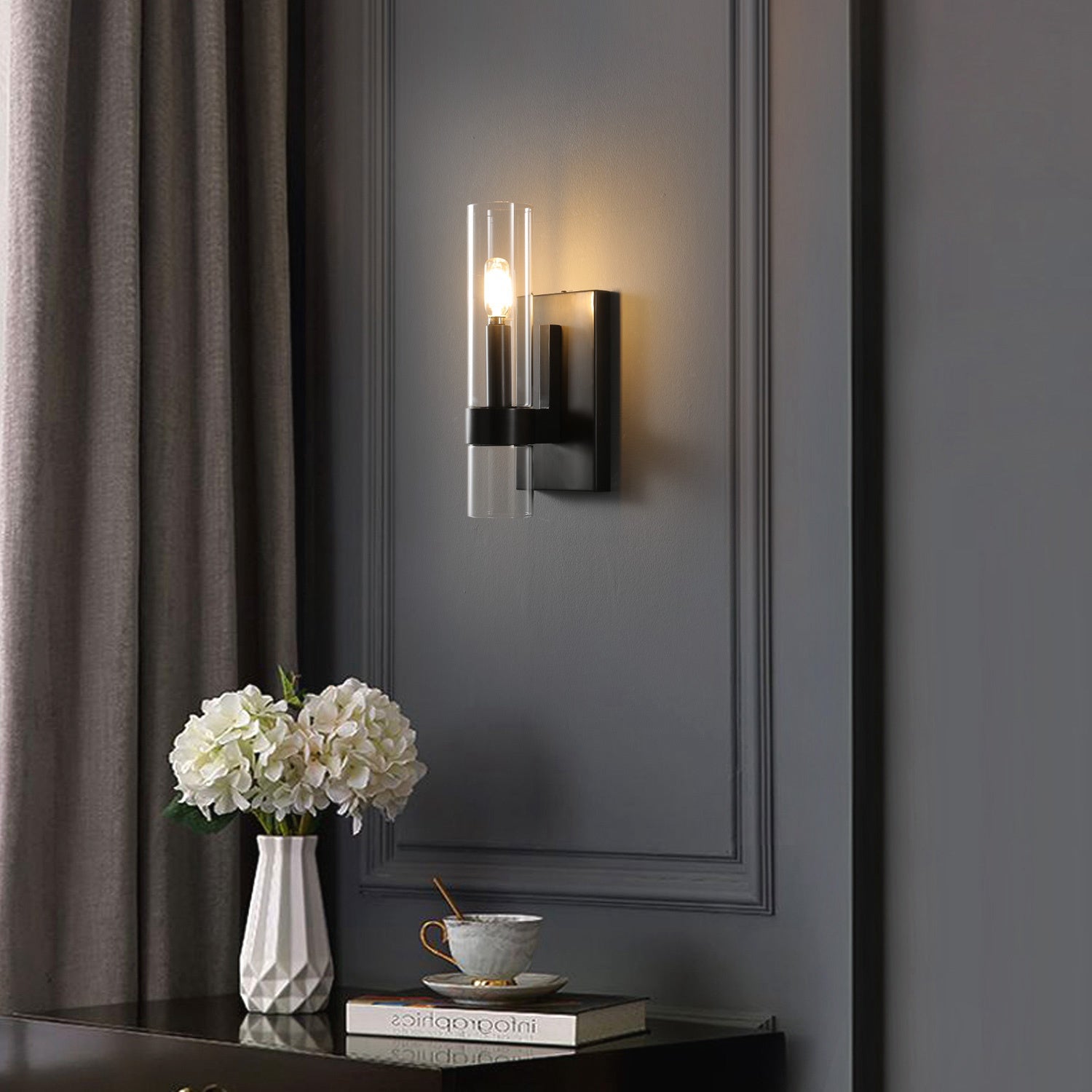 Nova Glass Wall Sconce 12"H