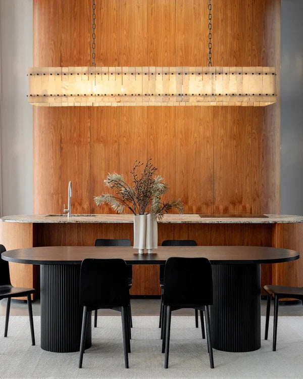 Sun Marcus Alabaster Linear Chandelier 54''72''