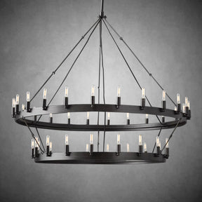 Dania Series Luxury Vintage Filament Round Chandelier, Classic Chandelier Lighting Fixture