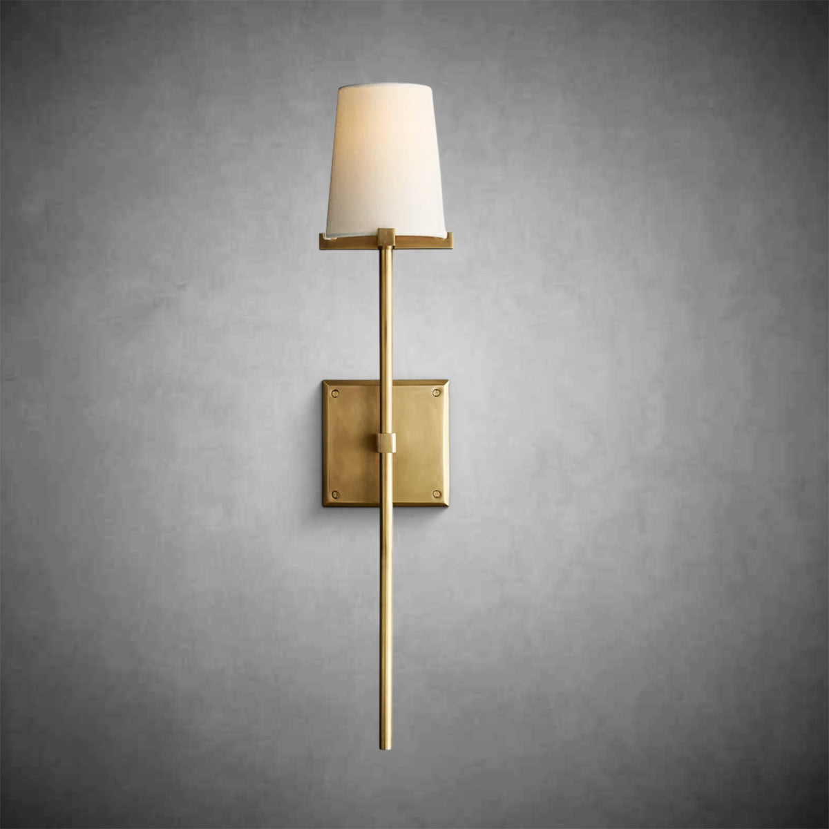 Paul Fabric Shade Torch Sconce