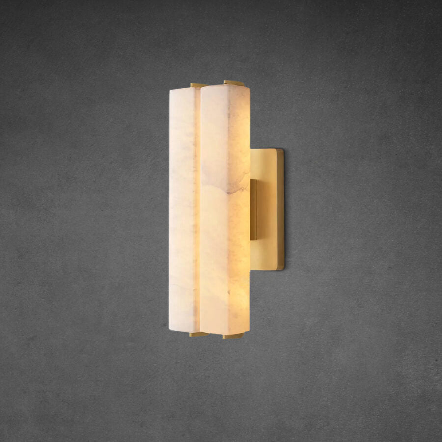 Auduban Alabaster Double Sconce - Arialamps