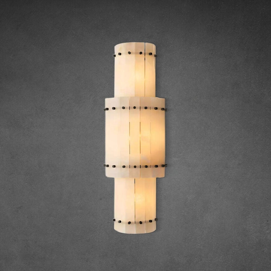Lux Alabaster Grand Round Sconce