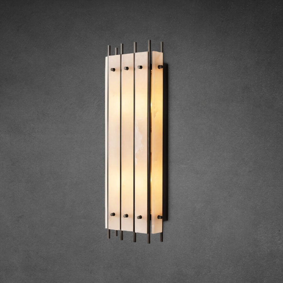 Lux Alabaster Grand Rectangular Sconce