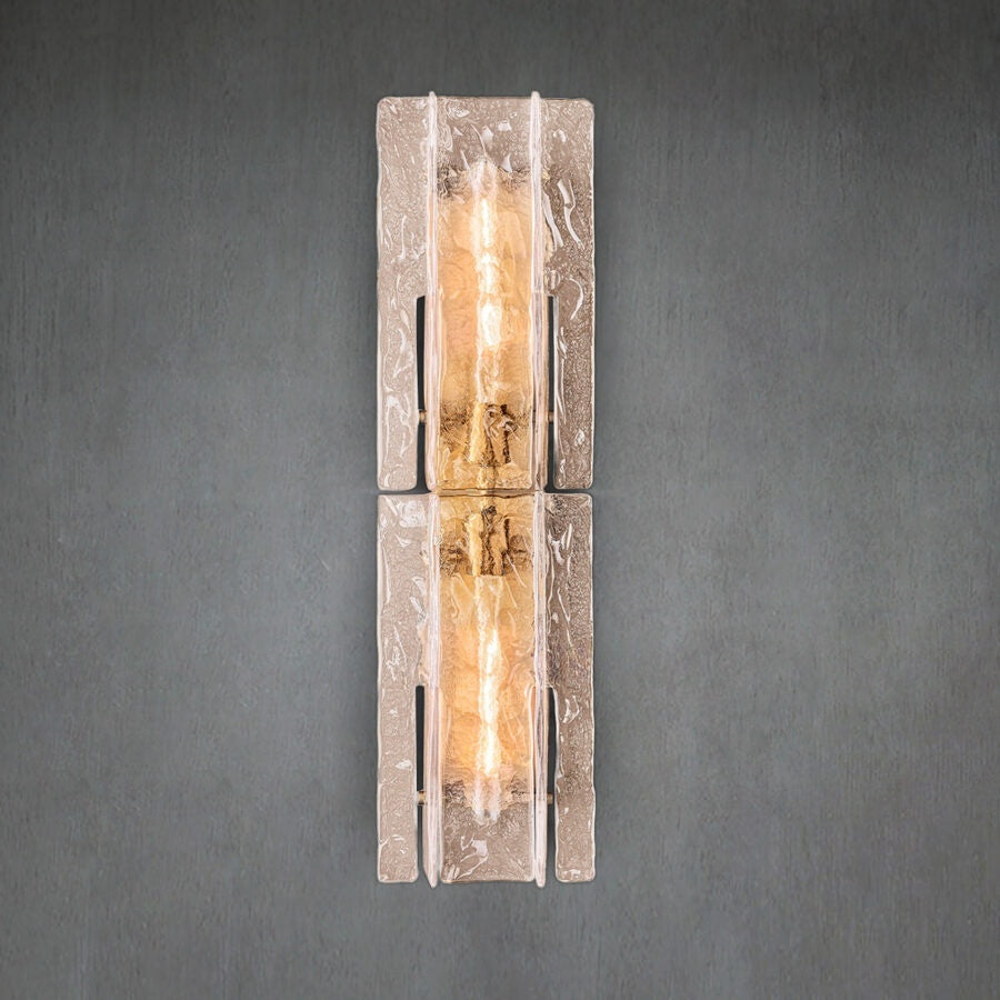 Lattic Smoke Glass Sconce