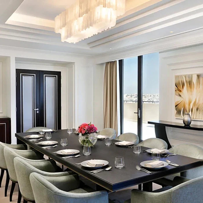 Selenine Rectangular Multi-Tier Chandelier