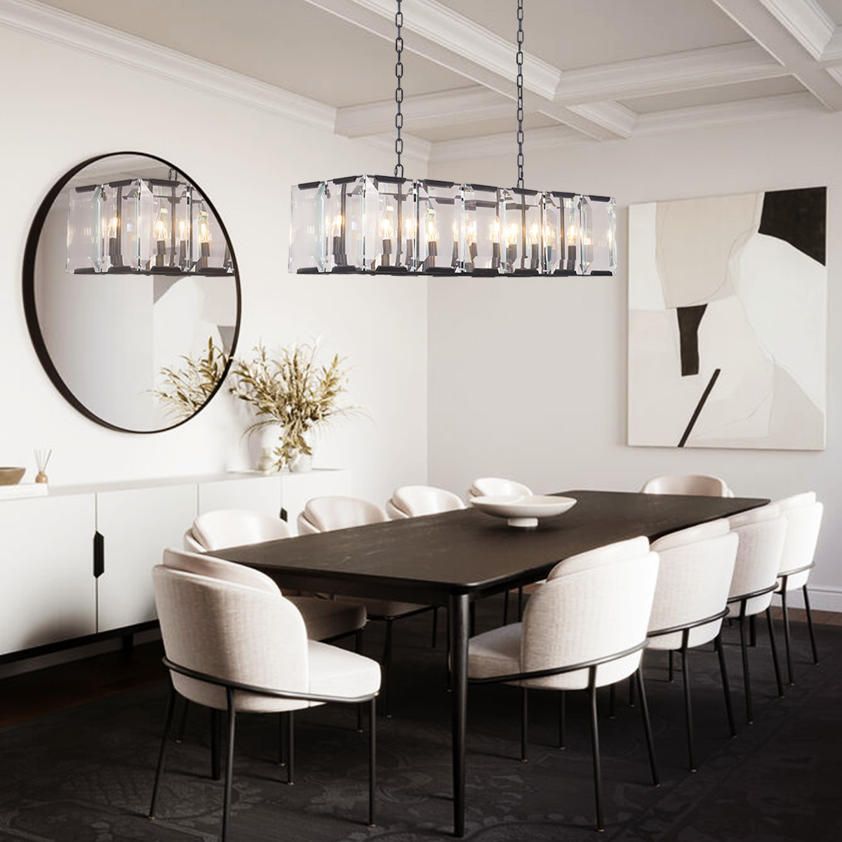 Tundra Crystal Rectangular Chandelier