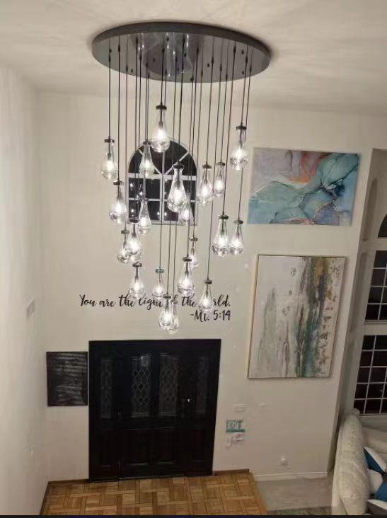 Raindrop Round Chandelier 60"